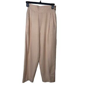 Harve Bernard Vintage Womens Trouser Pants Size 6 Peach High Rise Pleated Front